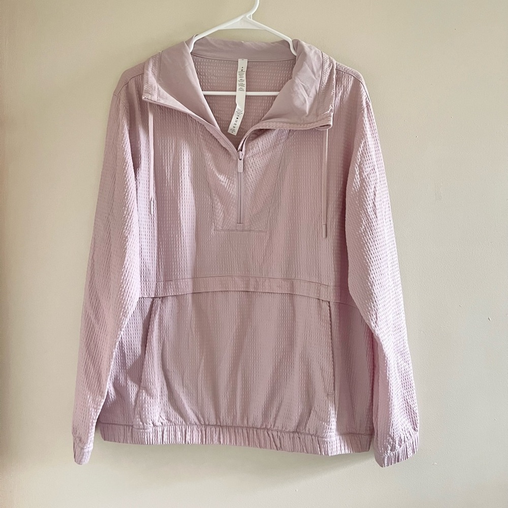 dusty pink lululemon pack light pullover